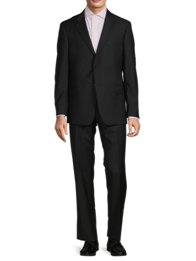 Saks Fifth Avenue Men's Modern Fit Wool Blend Suit In Black