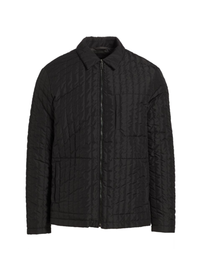 Saks Fifth Avenue Men's Collection Vertical Quilted Shirt Jacket In Moonless Night
