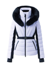 Mackage Women's Elita Belted Down Ski Jacket With Shearling Hood In Lilac