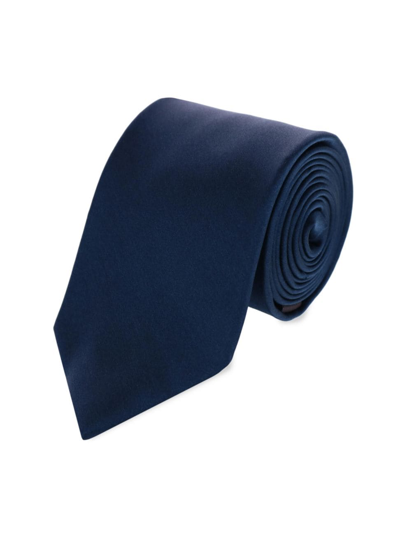 Trafalgar Men's Sutton Solid Colour Silk Necktie In Navy