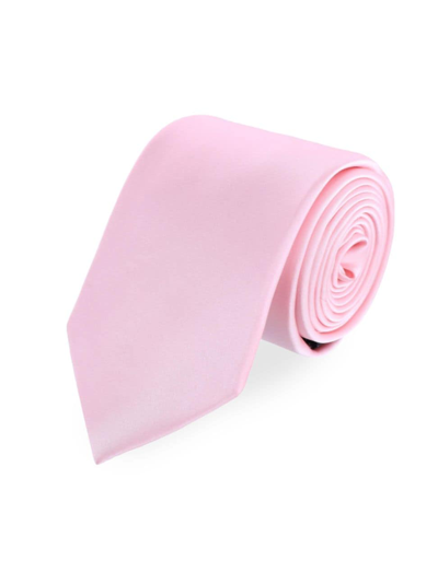 Trafalgar Men's Sutton Solid Color Silk Necktie In Pink