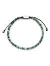 Jan Leslie Men's Gemstone Beaded Bracelet In Green Emerald
