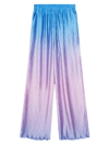Jonathan Simkhai Women's Dante Pleated Ombre Pants In Lilac Ombre