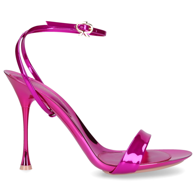 Gianvito Rossi Pink Spice Ribbon Heeled Sandals