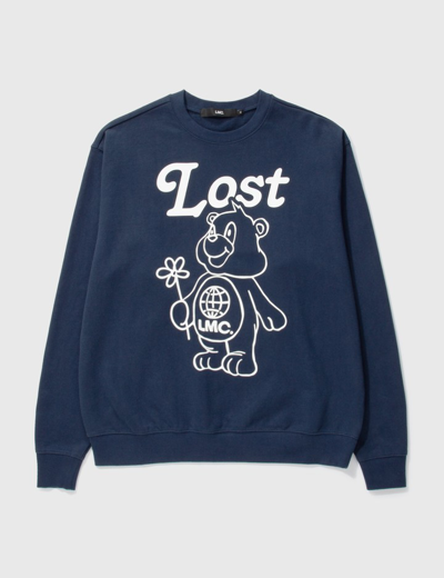 Lmc Flower Bear Sweatshirt In Blue
