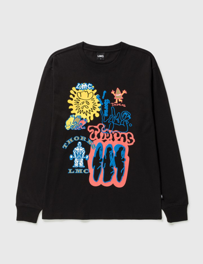 Lmc Thorns Collage Long Sleeve T-shirt In Black