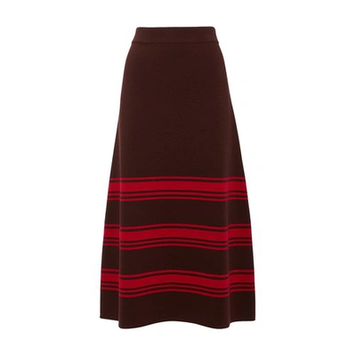 La Doublej Tones Skirt In Moro / Rosso