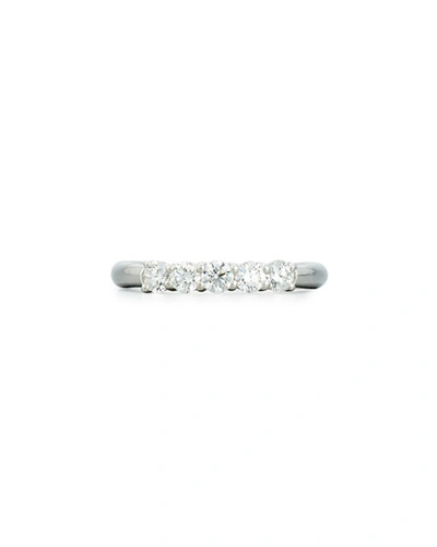 American Jewelery Designs Five-diamond Band Ring In Platinum