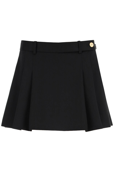 Versace Belted Buttoned Skirt In Black