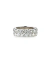 AMERICAN JEWELERY DESIGNS TWO-ROW DIAMOND ETERNITY BAND RING IN 18K WHITE GOLD,PROD197730325