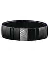 Roberto Demeglio 18k White Gold & Black Ceramic Domino Rectangular Stretch Bracelet With Diamonds