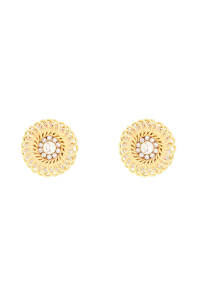 Alessandra Rich Spiral Earrings In Gold