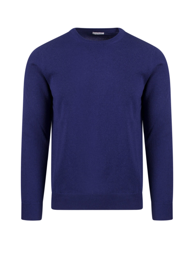 Malo Cashmere And Silk Sweater In Blue