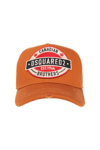 DSQUARED2 LOGO PATCH DISTRESSED TRUCKER CAP