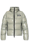 Dsquared2 Logo-patch Hooded Down Jacket In Verde