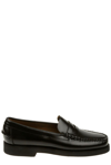 Sebago Dan Bordeaux Pull-on Loafers In Leather Woman In Black