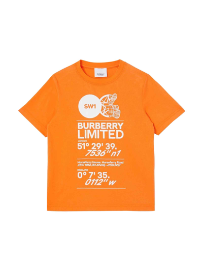 Burberry Kids' Orange T-shirt Boy .