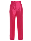 Max Mara Studio Ande Silk Trouser In Fuxia