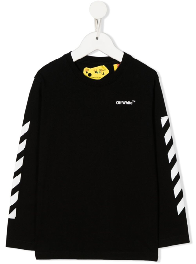 Off-white Rubber Arrow Tee L/s In Nero