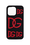 Dolce & Gabbana Logo Detailed Iphone 13 Pro Cover In Nero/rosso