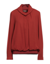 Fly Girl Blouses In Brick Red