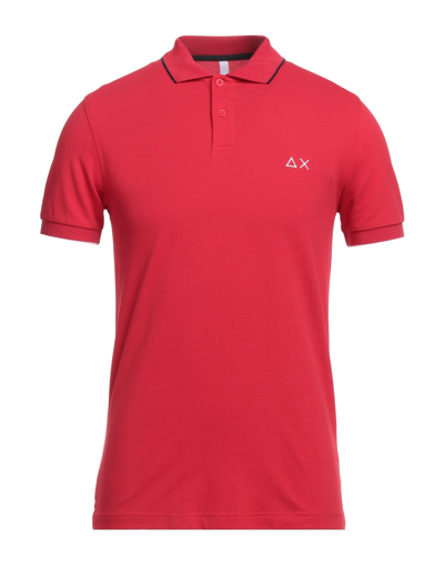 Sun 68 Polo Shirts In Red