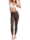 Bare High-shine High-rise Leggings In Coffee Bean