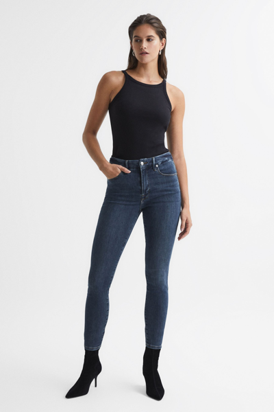Reiss Dark Blue Good Legs Released Hem Skinny Jeans