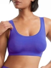 Hanro Touch Feeling Crop Top In Dazzling Blue