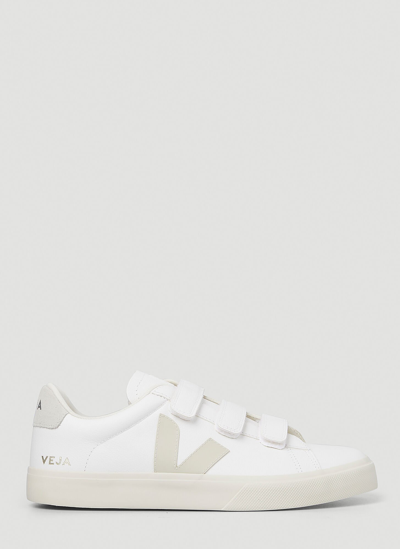 Veja Recife Suede-trimmed Leather Sneakers In Extra White