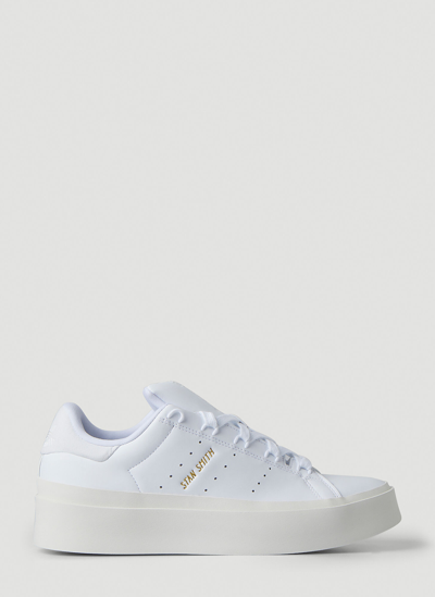 Adidas Originals Stan Smith Bonega Recycled Faux Leather Platform Sneakers In White
