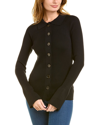 Alexia Admor Beatrice Button-down Long Sleeve Cardigan In Black