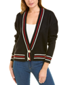 Alexia Admor Catherine V-neck Cardigan In Black