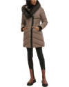 Noize Gigi Vegan Faux Fur Trim Quilted Parka In Nocolor