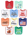THE PEANUTSHELL HOLIDAY TERRY BIBS, PACK OF 10