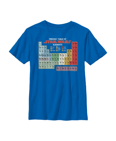 Disney Lucasfilm Kids' Boy's Star Wars Periodic Table Of Elements Child T-shirt In Royal Blue