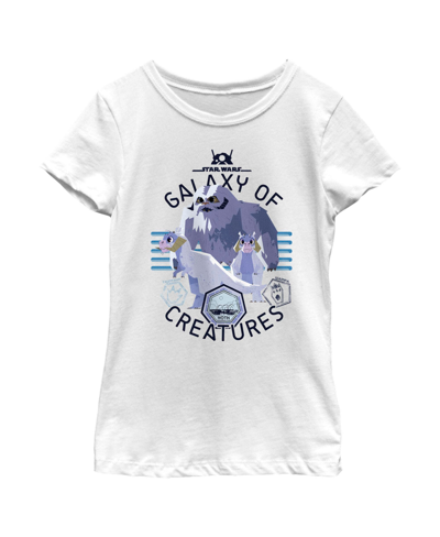 Disney Lucasfilm Kids' Girl's Star Wars: Galaxy Of Creatures Hoth Natives Child T-shirt In White
