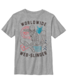 Marvel Girl's Spider-man: Across The Spider-verse Movie Logo Black Child T-shirt In Athletic Heather