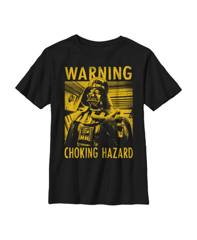 Disney Lucasfilm Kids' Boy's Star Wars Choking Hazard Child T-shirt In Black