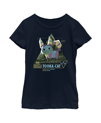 Disney Lucasfilm Kids' Girl's Star Wars: Galaxy Of Creatures Tooka Species Child T-shirt In Navy Blue