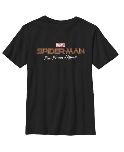 Marvel Kids' Boy's  Spider-man: Far From Home Classic Logo Child T-shirt In Black