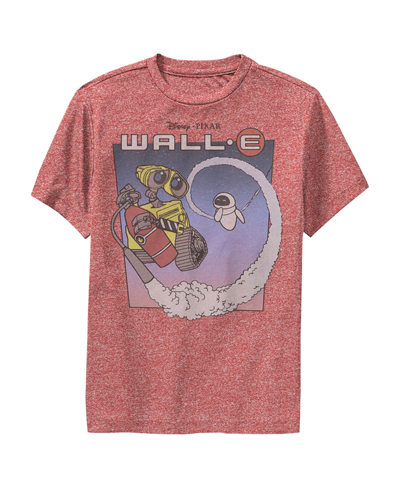 Disney Pixar Boy's Wall-e Journey Into Space Child Performance Tee In Red Heather