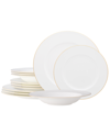 Noritake Accompanist 12-piece Dinnerware Set, Service For 4 In White