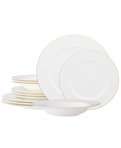 Noritake Accompanist 12 Piece Set, Service For 4 In White