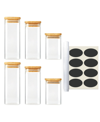 Berkware Mini Glass Jar Set And Air Tight Sealable Containers For Kitchen And Pantry Organization, For Coffee In Clear
