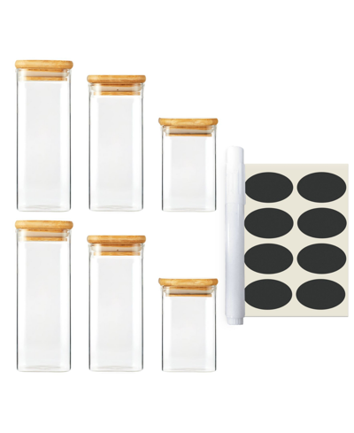 Berkware Mini Glass Jar Set And Air Tight Sealable Containers For Kitchen And Pantry Organization, For Coffee In Clear