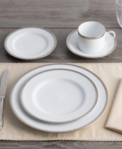 Noritake Whiteridge Platinum Collection In White And Platinum