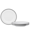 Noritake Whiteridge Platinum Set Of 4 Bread Butter/appetizer Plates, 6-1/2" In White And Platinum