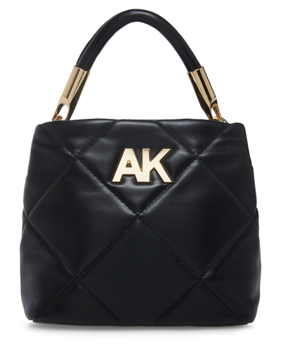 Anne Klein Women's Mini Quilted Bucket Crossbody Bag In Black