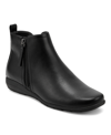 Easy Spirit Aerial Womens Leather Low Heel Ankle Boots In Black Smooth